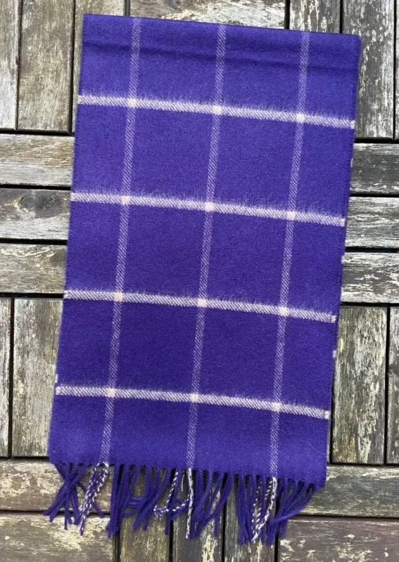 Hot Sweater Shop 100% Cashmere Scarf Purple