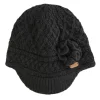 Fashion Sweater Shop Aran Trellis Peak hat Charcoal