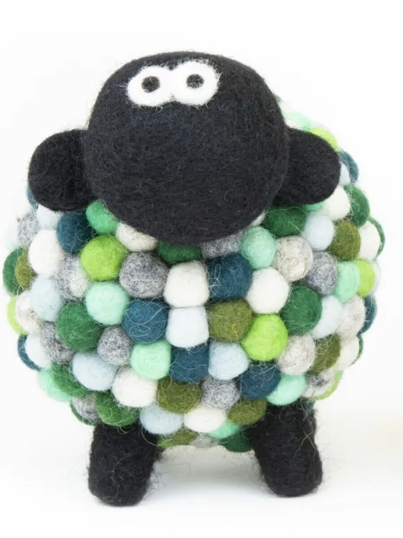 Best Sweater Shop Felt Sheep Collectible Green - Medium
