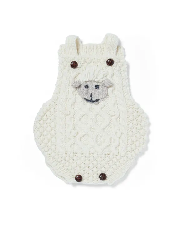 New Sweater Shop Handknit 100% Merino Baby Romper