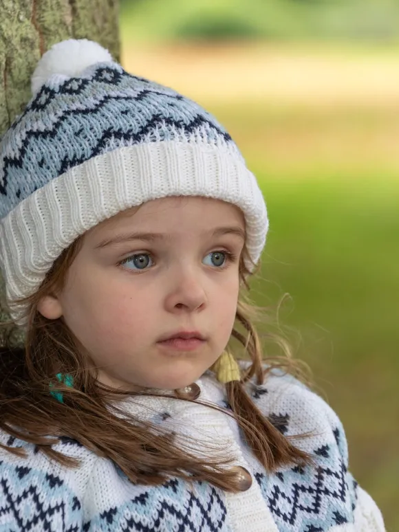 Best Sweater Shop Kids Sheep Cardigan Merino Wool - Natural