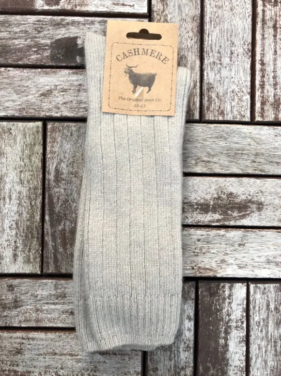 Fashion Sweater Shop Luxury Mens Cashmere Socks - Beige (Size 40-45)
