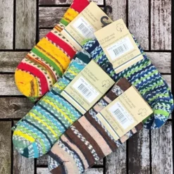 Sale Sweater Shop Men's Fair Isle Socks Brown Stripe