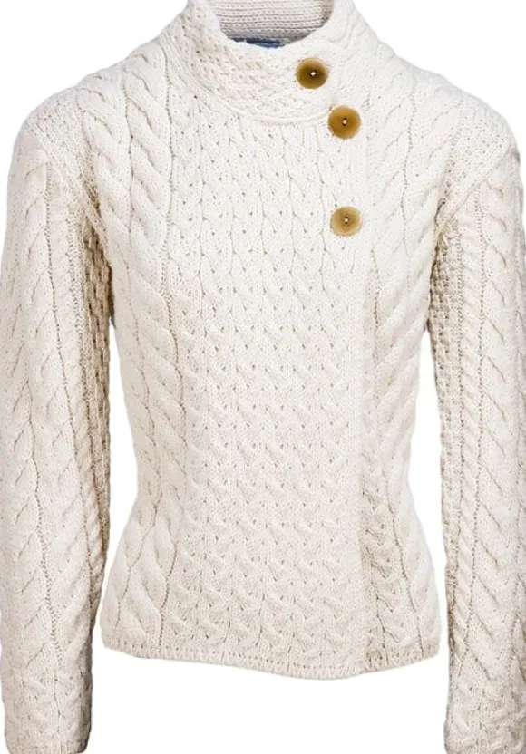 Sale Sweater Shop Super Soft Aran Button Cardigan