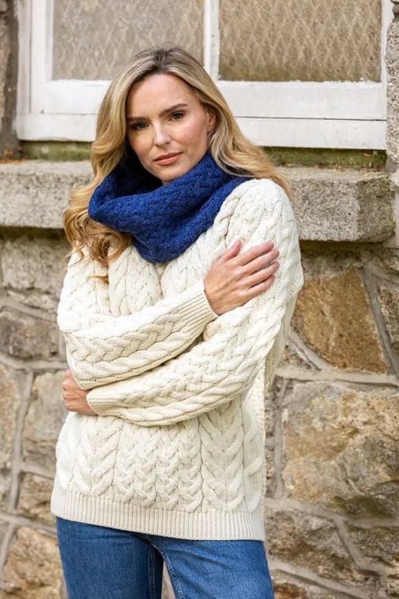 Clearance Sweater Shop Super Soft Aran Snood Royal Blue B859