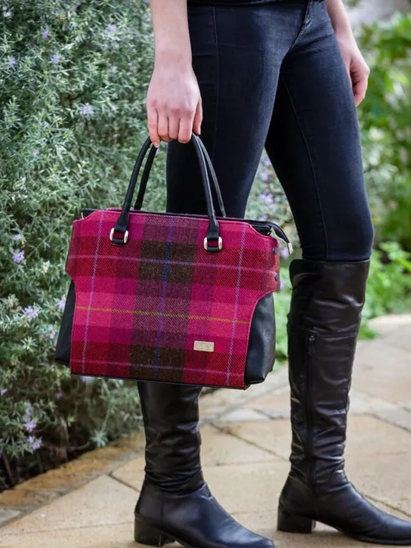 Online Sweater Shop The Emily Irish Tweed Bag Pink 223