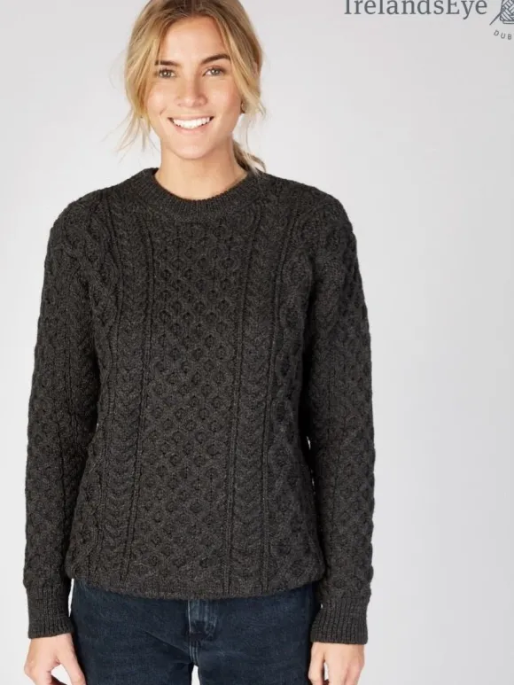 Sale Sweater Shop Unisex Heavyweight Aran Sweater Graphite