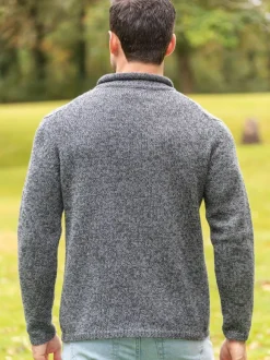 Fashion Sweater Shop Unisex Roll Neck Merino Wool Sweater Slate